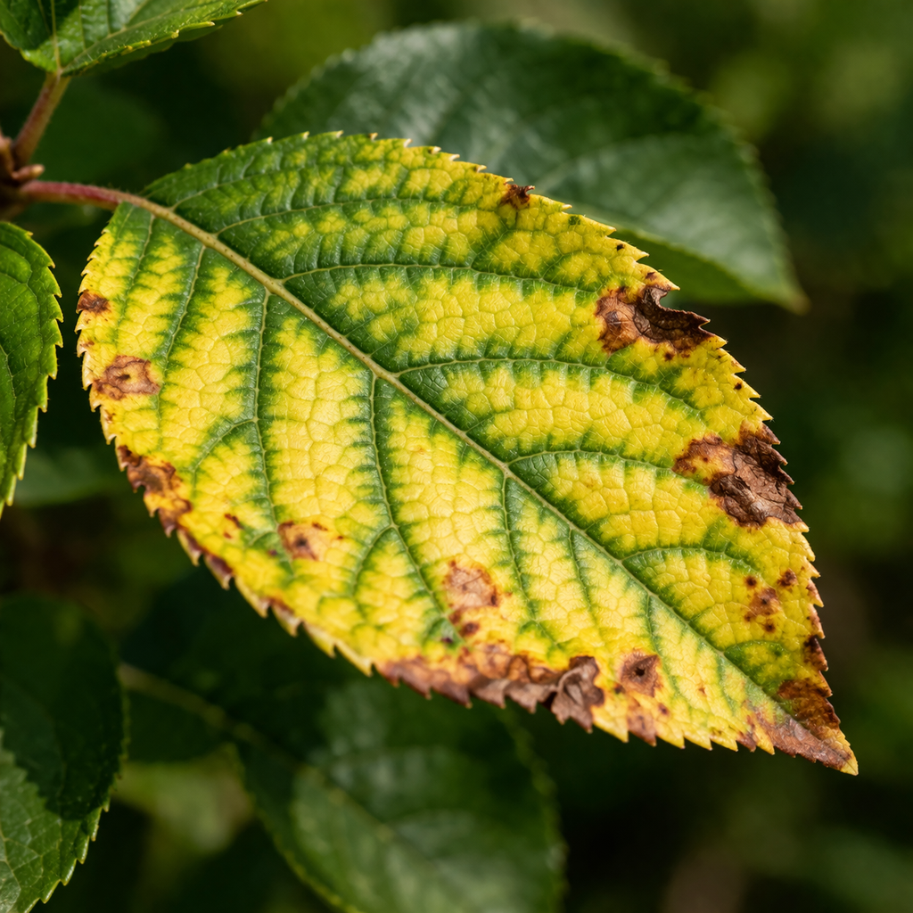 Nedostatak hraniva na lišću voćke