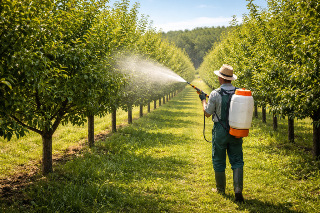 Prskanje voćnjaka i prihranjivanje biljaka